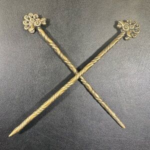Vintage Brass Hair Sticks